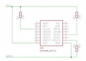 Минимальное подключение ESP8266